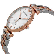  Shop Authentic Emporio Armani Retro Silver Dial Two Tone Steel Strap Watch For Men - AR1677 - Luxxuri