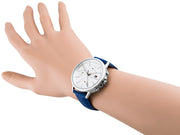  Shop Authentic Tommy Hilfiger Carly Silver Dial Blue Leather Strap Watch for Women - 1781791 - Luxxuri