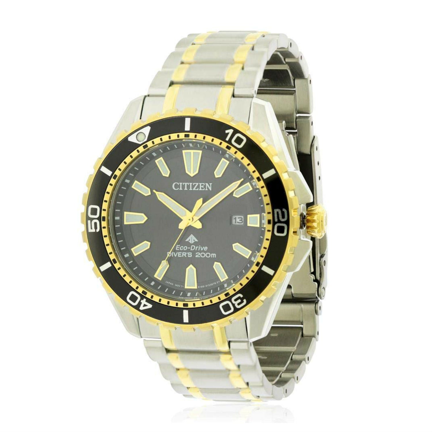  Shop Authentic Citizen Eco Drive Promaster Diver Black Dial Two Tone Steel Strap Watch For Men - BN0194-57E - Luxxuri