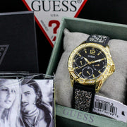  Shop Authentic Guess Swirl Quartz Black Dial Black Silicone Strap Watch for Women - W1096L3 - Luxxuri