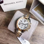  Shop Authentic Michael Kors Bradshaw Chronograph Silver Dial Two Tone Steel Strap Watch For Women - MK5912 - Luxxuri