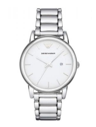  Shop Authentic Emporio Armani Classic Luigi Quartz Silver Dial Silver Steel Strap Watch For Men - AR1854 - Luxxuri