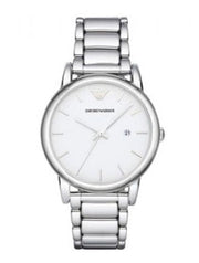  Shop Authentic Emporio Armani Classic Luigi Quartz Silver Dial Silver Steel Strap Watch For Men - AR1854 - Luxxuri
