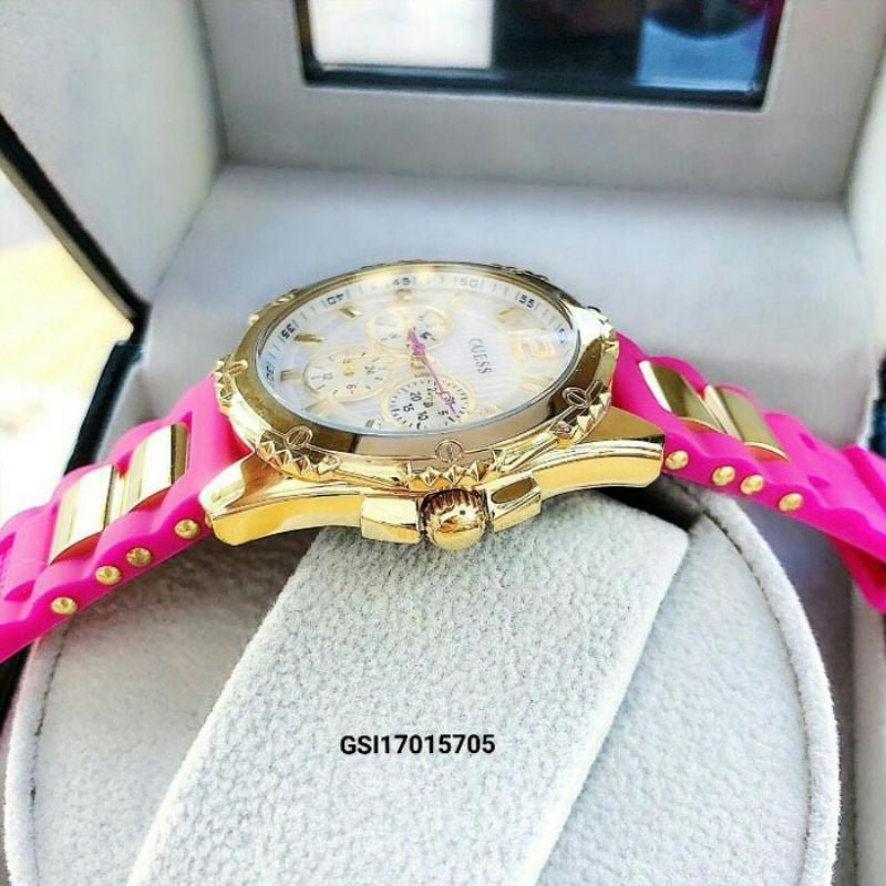  Shop Authentic Guess Intrepid White Dial Two Tone Silicon Strap Watch For Women - W0325L3 - Luxxuri