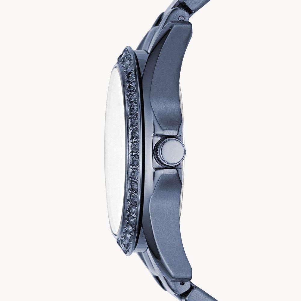  Shop Authentic Fossil Riley Quartz Blue Dial Blue Steel Strap Watch for Women - ES4294 - Luxxuri