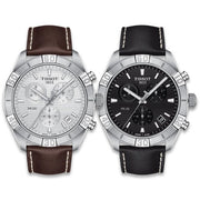  Shop Authentic Tissot PR 100 Sport Quartz Chronograph Black Dial Black Leather Strap Watch For Men - T101.617.16.051.00 - Luxxuri