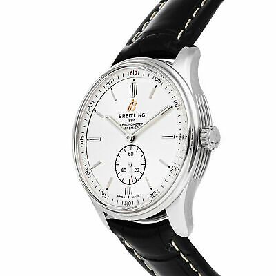  Shop Authentic Breitling Premier Automatic 40mm Silver Dial Black Leather Strap Watch for Men - A37340351G1P1 - Luxxuri