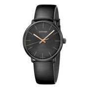  Shop Authentic Calvin Klein High Noon Quartz Black Dial Black Leather Strap Watch for Men - K8M214CB - Luxxuri