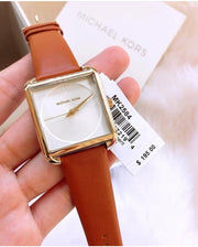  Shop Authentic Michael Kors Lake White Dial Brown Leather Strap Watch For Women - MK2584 - Luxxuri