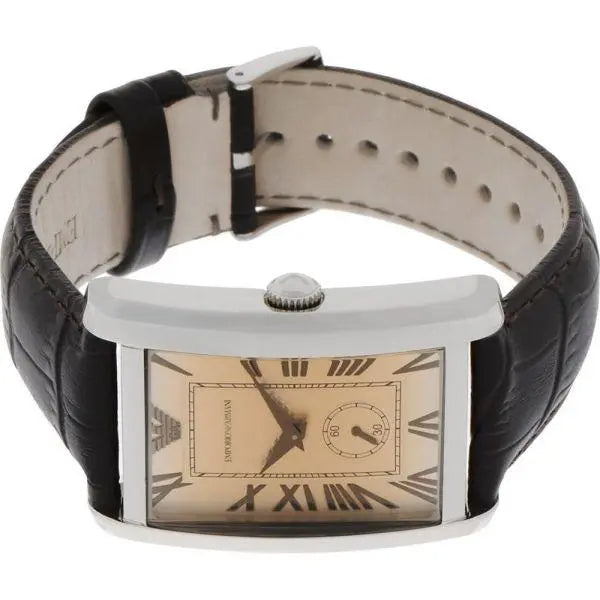  Shop Authentic Emporio Armani Classic Brown Dial Brown Leather Strap Watch For Men - AR1605 - Luxxuri