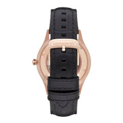  Shop Authentic Emporio Armani Meccanico White Skeleton Dial Black Leather Strap Watch For Men - AR1924 - Luxxuri