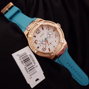  Shop Authentic Guess Jet Setter White Dial Turquoise Silicone Strap Watch For Women - W0564L3 - Luxxuri