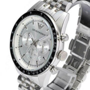  Shop Authentic Emporio Armani Sportivo Chronograph Silver Dial Silver Steel Strap Watch For Men - AR6073 - Luxxuri