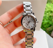  Shop Authentic Burberry The City Diamonds Silver Dial Silver Steel Strap Watch for Women - BU9229 - Luxxuri