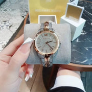  Shop Authentic Michael Kors Runway Mercer Crystals Silver Dial Gold Steel Strap Watch For Women - MK6715 - Luxxuri
