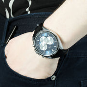  Shop Authentic Hugo Boss Driver Blue Dial Black Leather Strap Watch for Men - 1512882 - Luxxuri