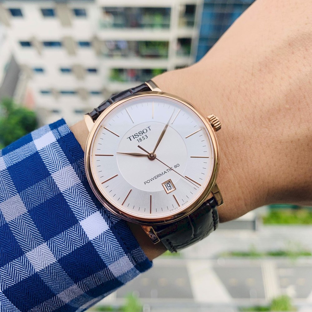  Shop Authentic Tissot Carson Premium Powermatic 80 White Dial Brown Leather Strap Watch For Men - T122.407.36.031.00 - Luxxuri
