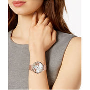  Shop Authentic Fossil Jacqueline Three-Hand White Dial Rose Gold Mesh Bracelet Watch for Women - ES4534 - Luxxuri