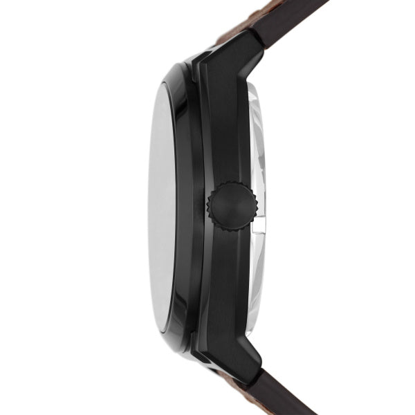  Shop Authentic Fossil Everett Automatic Analog Black Dial Brown Leather Strap Watch for Men - ME3207 - Luxxuri