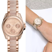  Shop Authentic Michael Kors Blair Rose Gold Dial Two Tone Steel Strap Watch for Women - MK6175 - Luxxuri