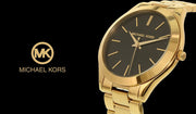  Shop Authentic Michael Kors Runway Black Dial Gold Steel Strap Watch for Women - MK3478 - Luxxuri