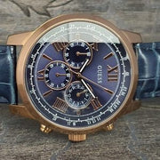  Shop Authentic Guess Horizon Chronograph Blue Dial Blue Leather Strap Watch For Men - W0380G5 - Luxxuri