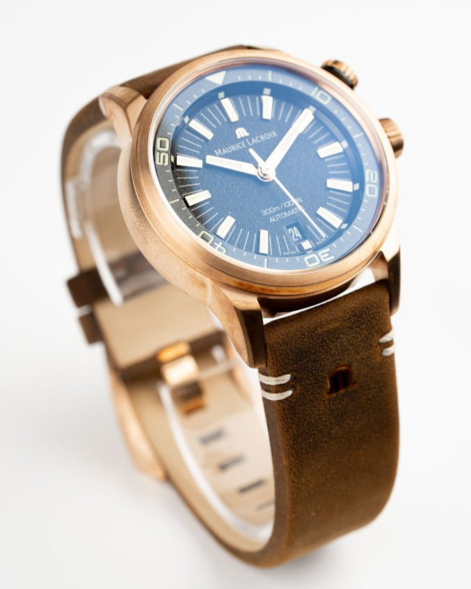  Shop Authentic Maurice Lacroix Pontos S Diver Automatic Black Dial Brown Leather Strap Watch For Men - PT6248-BRZ01-330-2 - Luxxuri