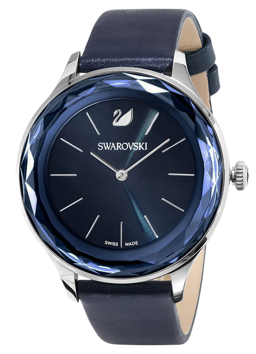  Shop Authentic Swarovski Octea Nova Blue Dial Blue Leather Strap Watch for Women - 5295349 - Luxxuri
