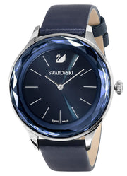  Shop Authentic Swarovski Octea Nova Blue Dial Blue Leather Strap Watch for Women - 5295349 - Luxxuri