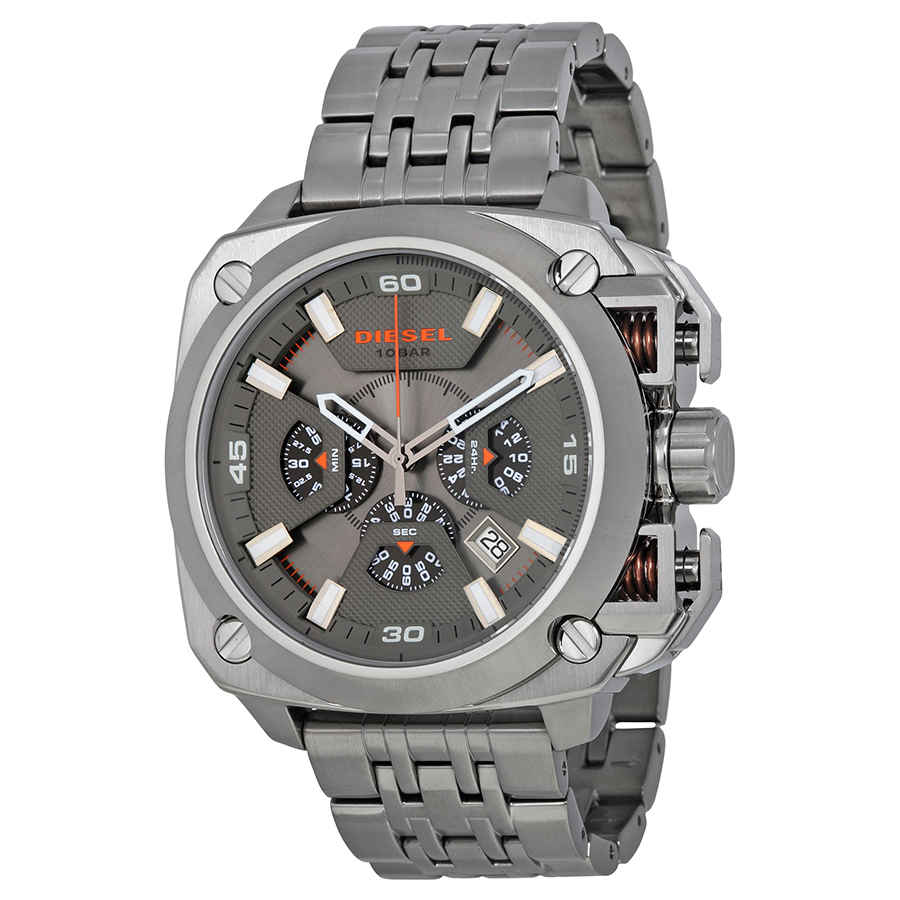  Shop Authentic Diesel BAMF Chronograph Gray Dial Gray Steel Strap Watch For Men - DZ7344 - Luxxuri
