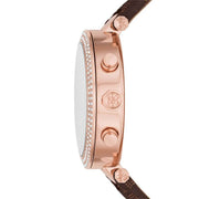  Shop Authentic Michael Kors Parker Chronograph White Dial Brown Leather Strap Watch For Women - MK6917 - Luxxuri