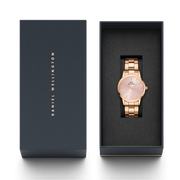  Shop Authentic Daniel Wellington Iconic Link Pink Dial Rose Gold Steel Strap Watch For Women - DW00100335 - Luxxuri