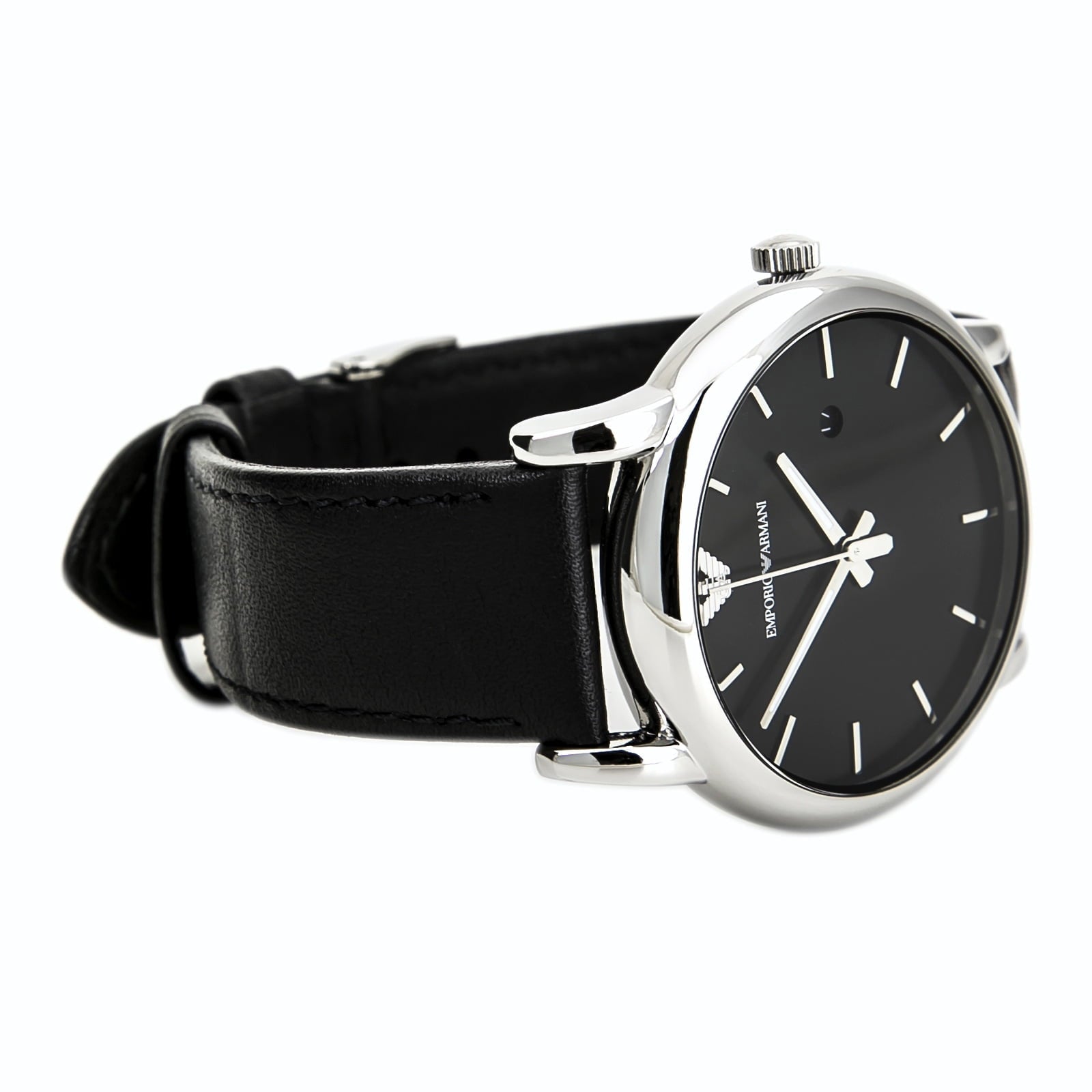  Shop Authentic Emporio Armani Classic Quartz Black Dial Black Leather Strap Watch For Men - AR1692 - Luxxuri