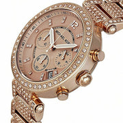 Shop Authentic Michael Kors Uptown Glam Parker Chronograph Rose Gold Dial Steel Strap Watch for Women - MK5663 - Luxxuri