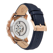  Shop Authentic Fossil Grant Automatic Blue Dial Blue Leather Strap Watch for Men - ME3029 - Luxxuri