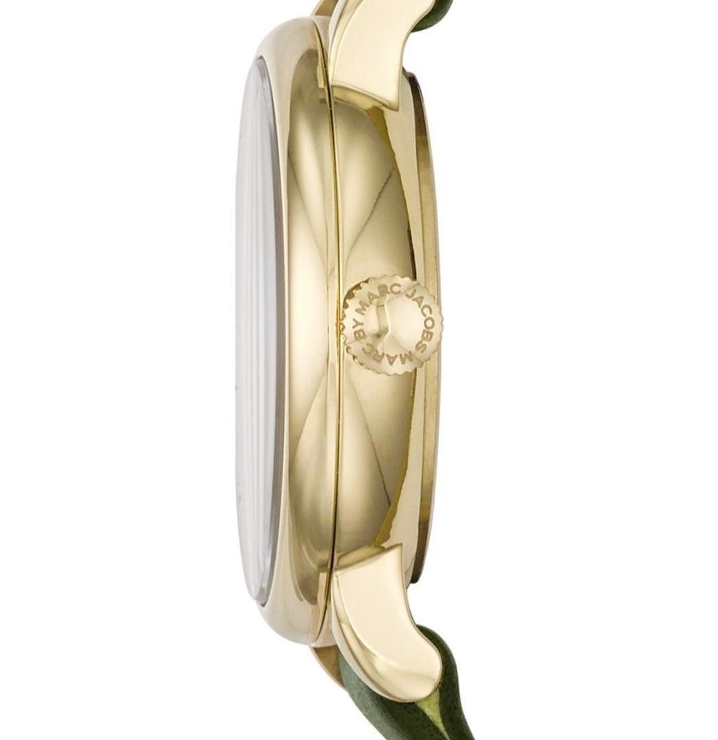  Shop Authentic Marc Jacobs Baker Olive Dial Olive Leather Strap Watch for Women - MBM1330 - Luxxuri