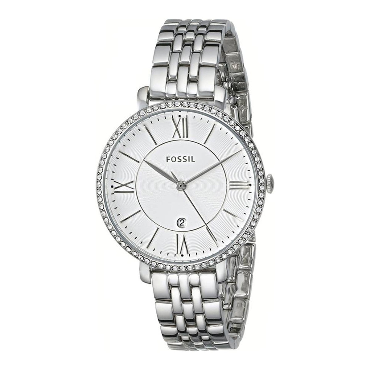  Shop Authentic Fossil Jacqueline White Dial Silver Steel Strap Watch for Women - ES3631 - Luxxuri