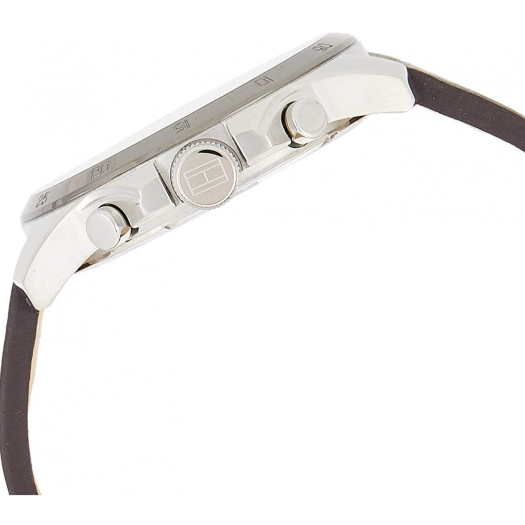  Shop Authentic Tommy Hilfiger Decker Grey Dial Brown Leather Strap Watch for Men - 1791562 - Luxxuri