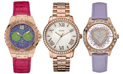  Shop Authentic Guess Limelight Quartz Multicolor Dial Red Leather Strap Watch For Women - W0775L4 - Luxxuri