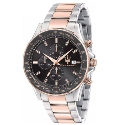  Shop Authentic Maserati SFIDA Black Dial Two Tone Steel Strap Watch For Men - R8873640014 - Luxxuri