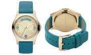  Shop Authentic Marc Jacobs Baby Dave Gold Dial Blue Leather Strap Watch for Women - MBM1263 - Luxxuri