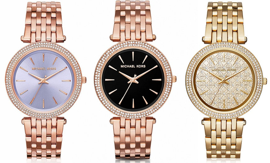  Shop Authentic Michael Kors Darci Purple Dial Rose Gold Steel Strap Watch for Women - MK3400 - Luxxuri