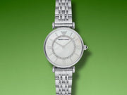  Shop Authentic Emporio Armani Classic Silver Dial Silver Steel Strap Watch For Men - AR1819 - Luxxuri