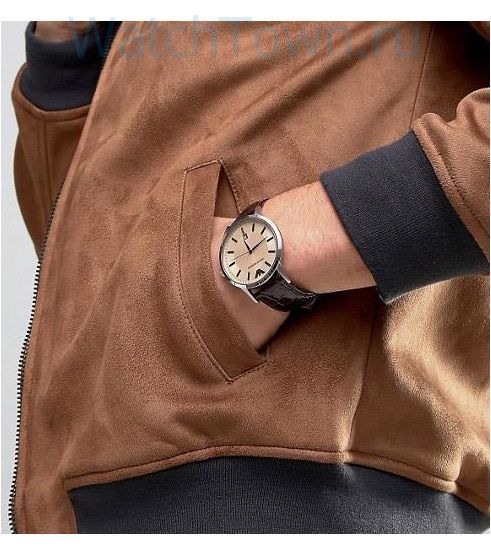  Shop Authentic Emporio Armani Classic Quartz Brown Dial Brown Leather Strap Watch For Men - AR2427 - Luxxuri