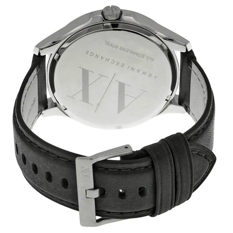  Shop Authentic Armani Exchange Hampton Chronograph Black Dial Black Leather Strap Watch For Men - AX2101 - Luxxuri