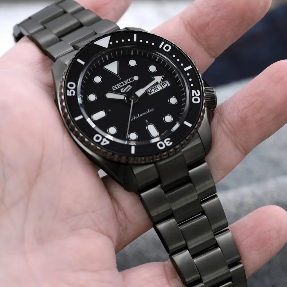  Shop Authentic Seiko 5 Sports Automatic Black Dial Black Steel Strap Watch For Men - SRPD65K1 - Luxxuri