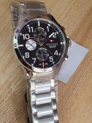  Shop Authentic Tommy Hilfiger Cool Sport Multifunction Black Dial Silver Steel Strap Watch for Men - 1791141 - Luxxuri