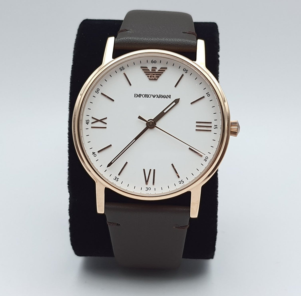  Shop Authentic Emporio Armani Dress Quartz White Dial Brown Leather Strap Watch For Men - AR11011 - Luxxuri