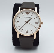  Shop Authentic Emporio Armani Dress Quartz White Dial Brown Leather Strap Watch For Men - AR11011 - Luxxuri
