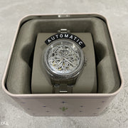  Shop Authentic Fossil Rye Automatic Skeleton Silver Dial Silver Steel Strap Watch for Women - BQ3753 - Luxxuri